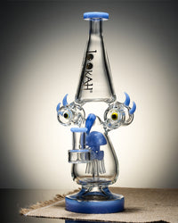 Lookah 12 " Recycler Color Rim Big Eyes Bong