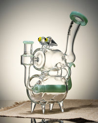 Lookah 9" Cute Recycler Double Chamber Percolator Bong