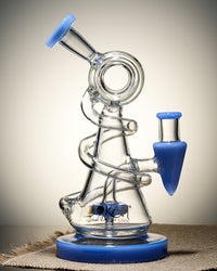 Lookah 9" Mini Recycler Spiral Beaker Bong