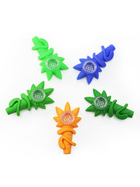 Silicone Hemp leaf Pipes