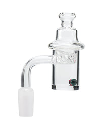 14MM Male 90° Quartz Banger with 2 Terp Pearls & Carb Cap