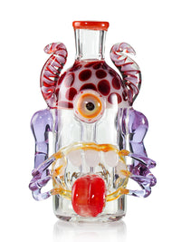LOOKAH Ash Catcher 14mm Male 90° Triple-Eyed Monster Head Ash Catcher