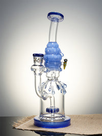 Lookah Dab Rig 9" Small Funny Bees Showerhead Perc Glass Dab Rig