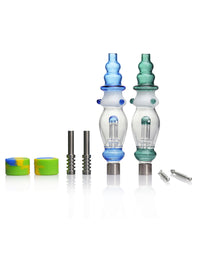2PCS Showerhead Perc Water Filter Gourd Glass Nectar Collector Kit