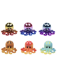3 Piece Cute Octopus Herb Grinder with Sharp Metal Teeth