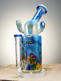 Lookah Bong 10" Cute Cactus Showerhead Perc Glass Bong