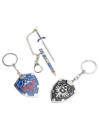 Zelda Master Sword Dab Tool with 2PCS Shield Keychains