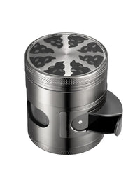4 Piece Zinc Alloy Herb Grinder With Viewing Window & Kief Catcher