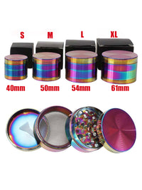 4 Layers Rainbow Zinc Alloy Herb Grinder