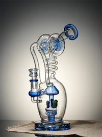 Lookah Bong 12" Cool Mushroom Egg Recycler Glass Bong