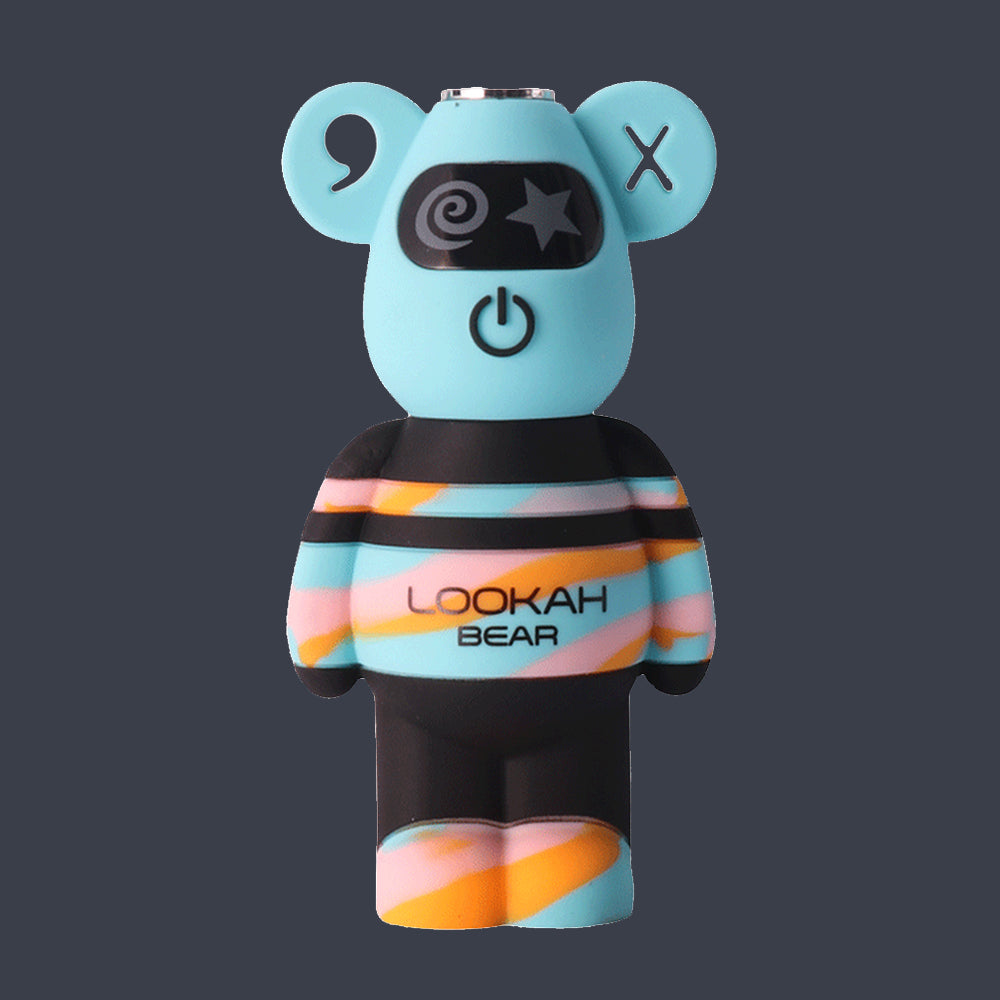 LOOKAH Bear 510 Vape Pen Battery -- Blue TieDye