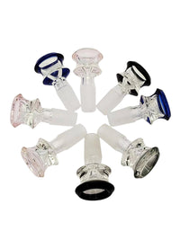 8PCS 14MM Colorful Crystal Glass Bong Bowl