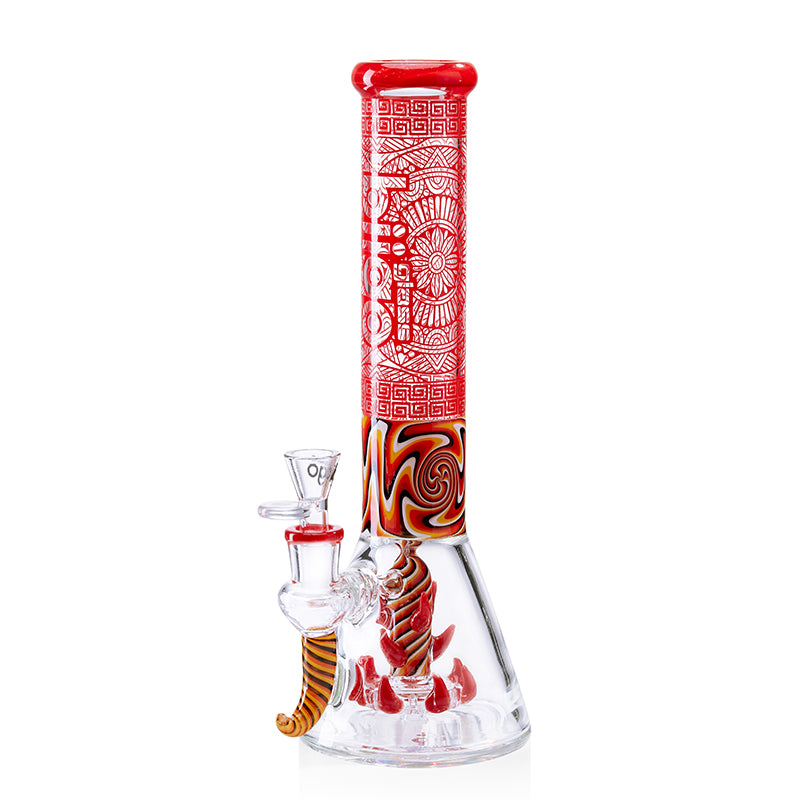 Glass Beaker Bong BI409-RD_1