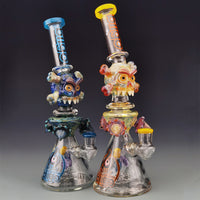 BIIGO Bong 13" Cool Skull Pretty Beaker Glass Water Pipe
