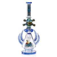 BIIGO Bong 14" Cool Witchy Skull Glass Bong