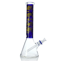 BIIGO Bong 16" Fossilized Deep-Sea Fish Beaker Glass Bong