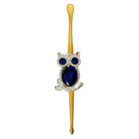 Owl-Inlaid Diamond Scoop and Spear Point Dab Tool