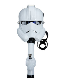 White Stormtrooper Gas Mask Bong