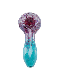 4'' Handmade Color Frit Glass Spoon Pipe with Gorgeous Bowl