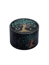 Cool Tree of Life Metal Herb Grinder - 4 Piece with kief catcher