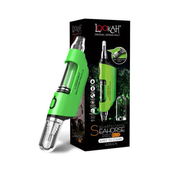 Lookah Seahorse Pro Plus electric dab straw Green