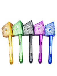 Cool Pyramid Metal Smoking Pipe With Big Eye