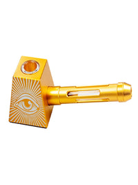 Cool Pyramid Metal Smoking Pipe With Big Eye