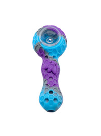 Silicone Honeycomb Spoon Pipe with Glass Bowl