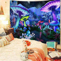 Trippy Mushroom Tapestry
