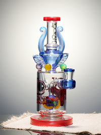 11" Lookah Bong Cute Sky Seraph Recycler Percolator Glass Bong