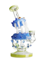 9" Lookah Dab Rig Small Cool Blazing Fang Beast Glass Dab Rig