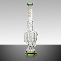 Lookah Bong 21" Big Honeycomb Percolator Ice Recycler Glass Bong