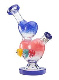 Lookah Rig 8“ Cute Heart-Shaped Glass Dab Rig