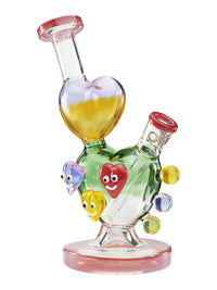 Lookah Rig 8“ Cute Heart-Shaped Glass Dab Rig