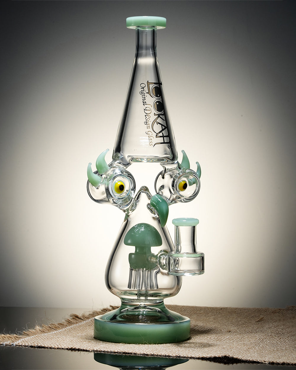 Lookah 12 " Recycler Color Rim Big Eyes Bong