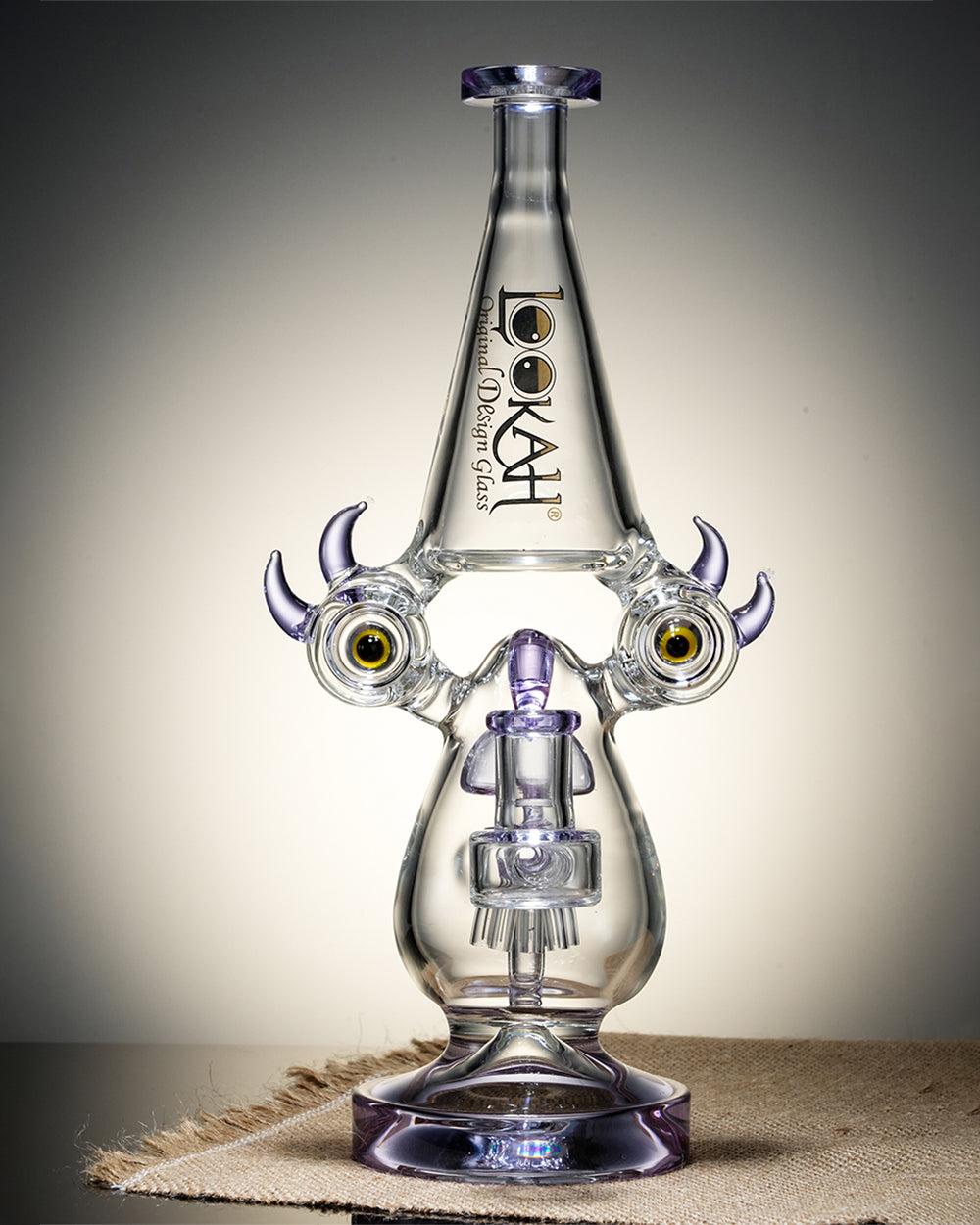Lookah 12 " Recycler Color Rim Big Eyes Bong