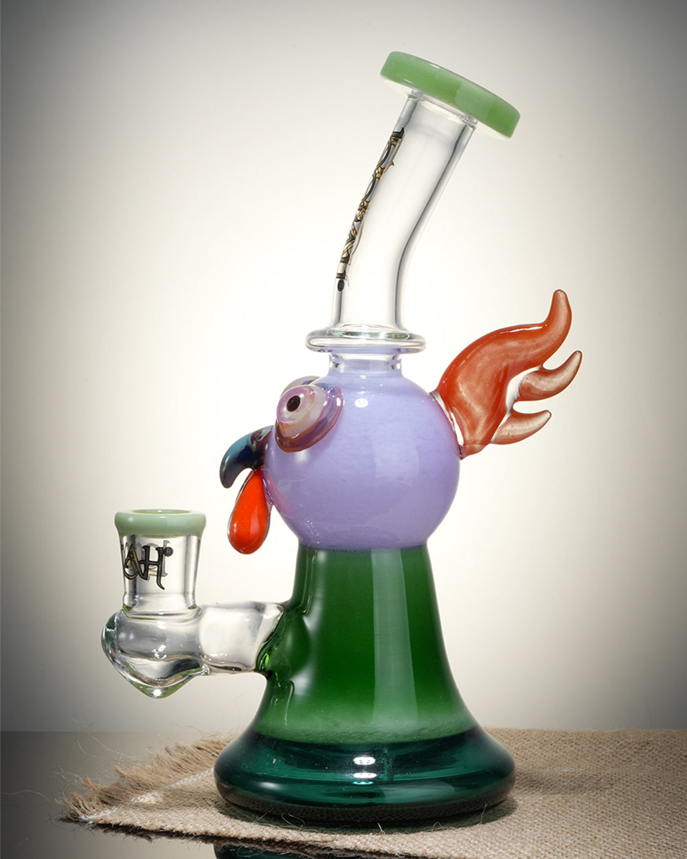 Lookah Rig 10" Cute Cartoon Parrot Dab Rig