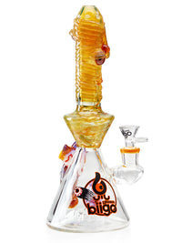 BIIGO Bong 11" Cool Evil Eye Penis Beaker Glass Bong