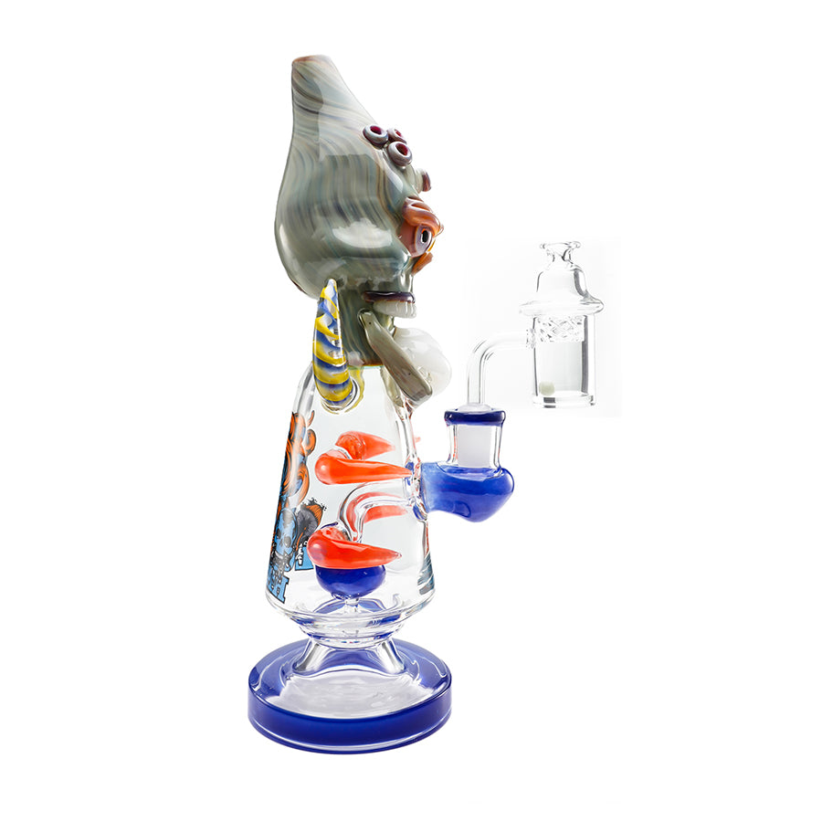 Lookah Rig 11" Cool Overlord Skull Glass Dab Rig