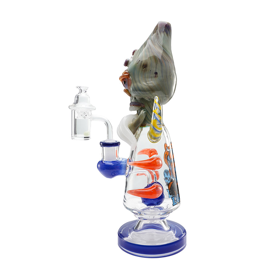 Lookah Rig 11" Cool Overlord Skull Glass Dab Rig