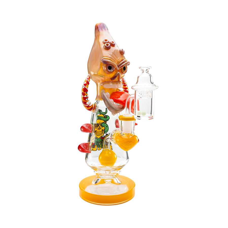 Lookah Rig 11" Cool Overlord Skull Glass Dab Rig