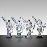 Lookah Bong 13" Cool Swiss Cheese Tree Perc Glass Bong