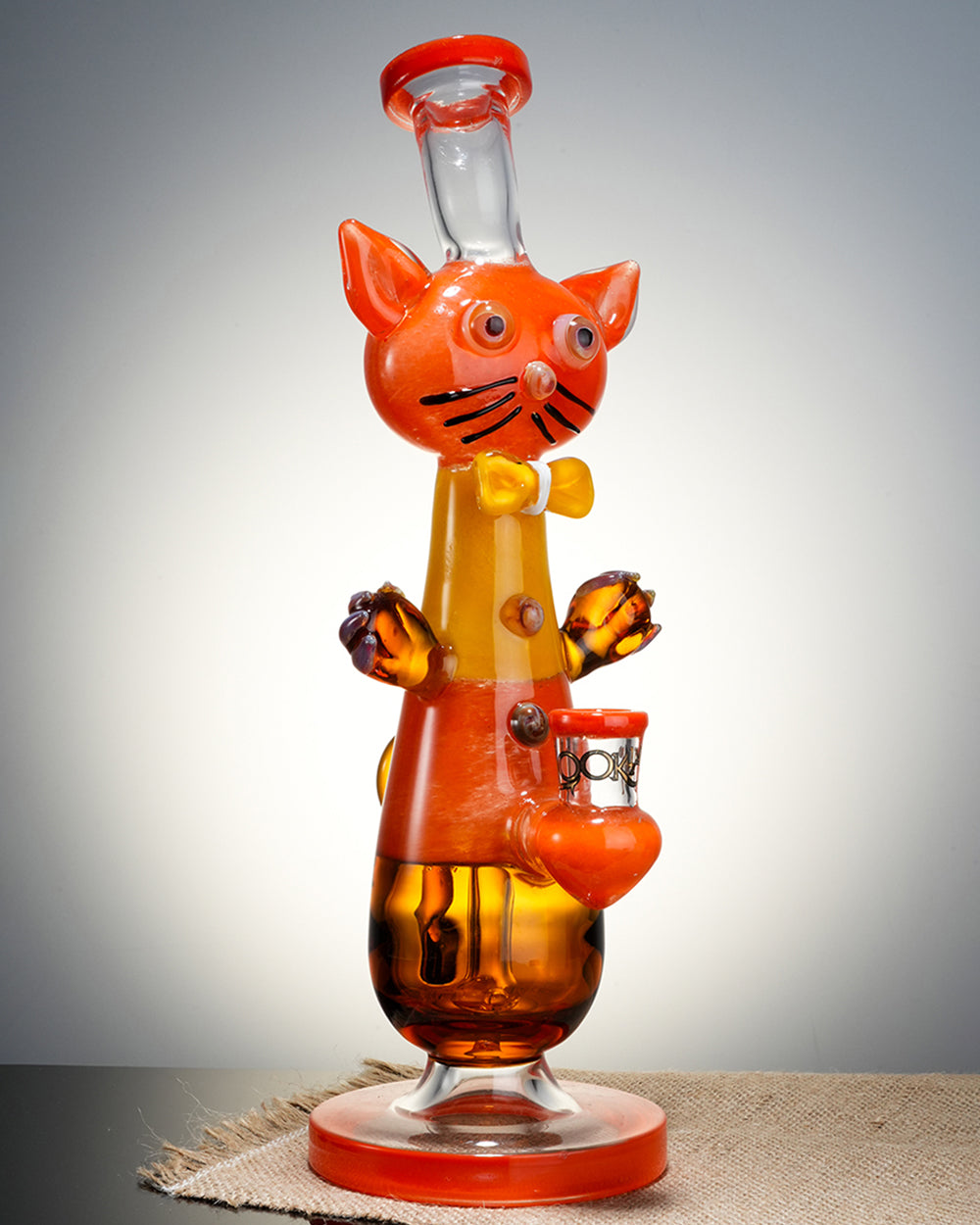 Lookah Bong 12" Cool Top Hat Cat Bong