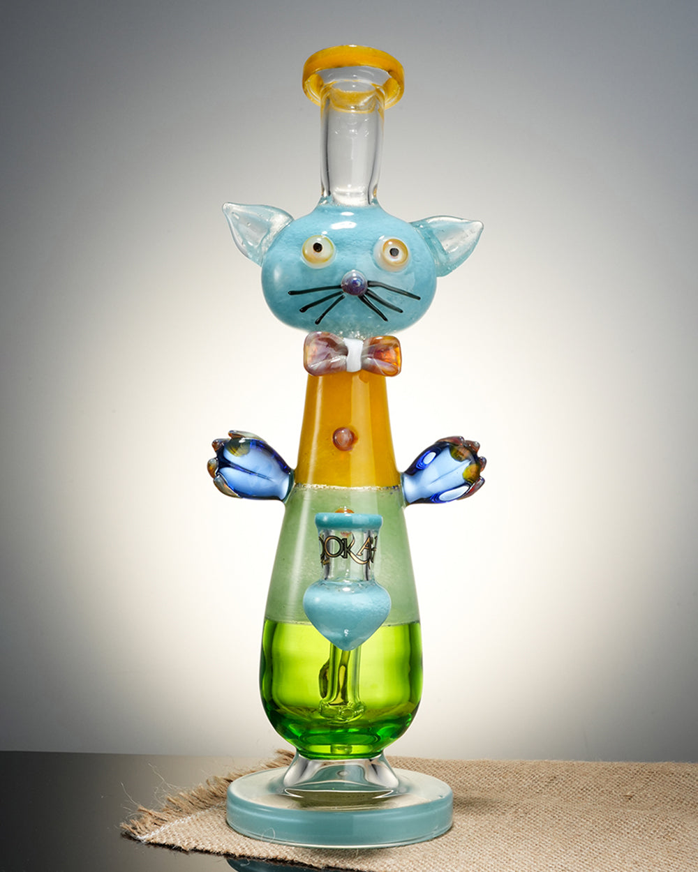 Lookah Bong 12" Cool Top Hat Cat Bong