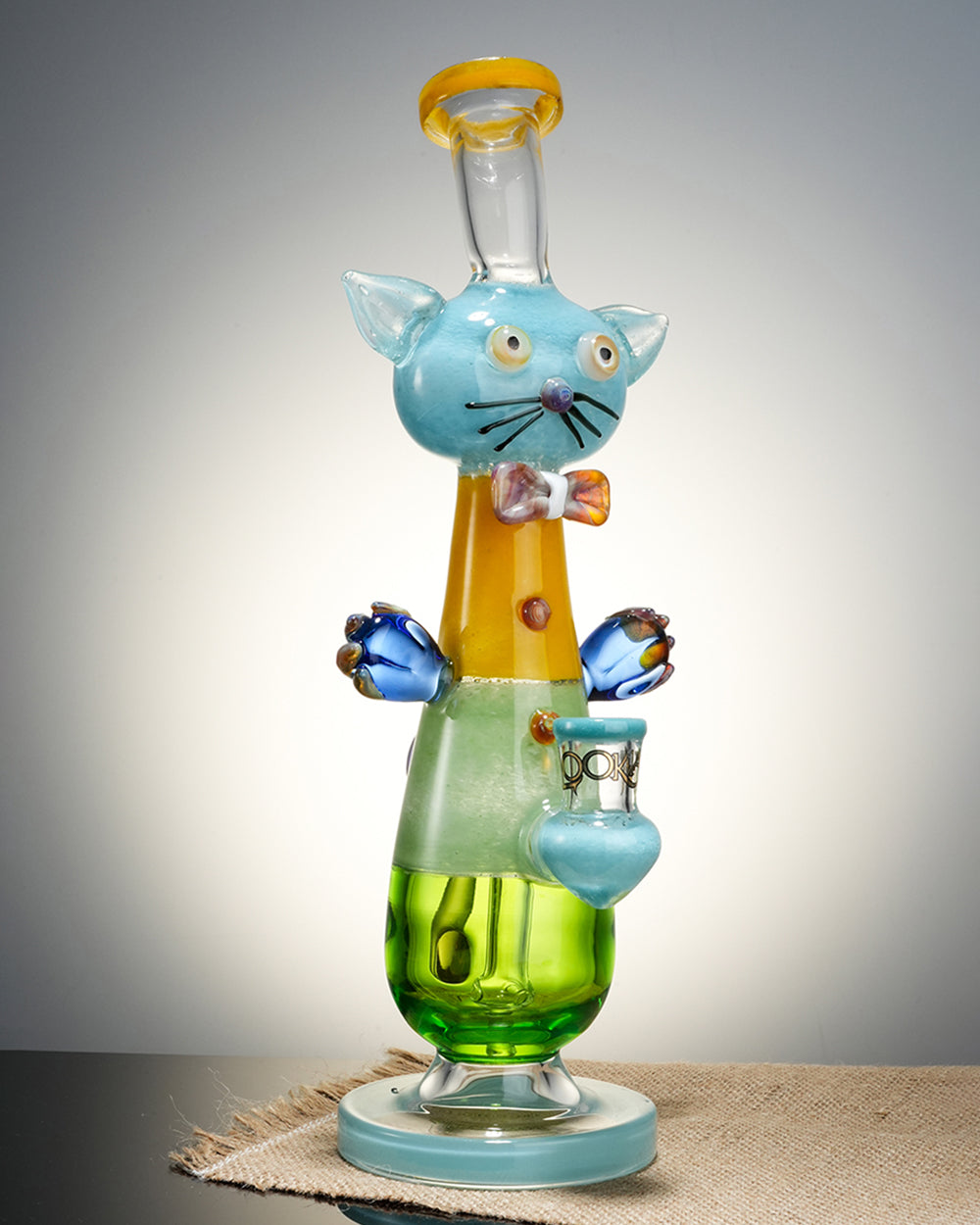 Lookah Bong 12" Cool Top Hat Cat Bong