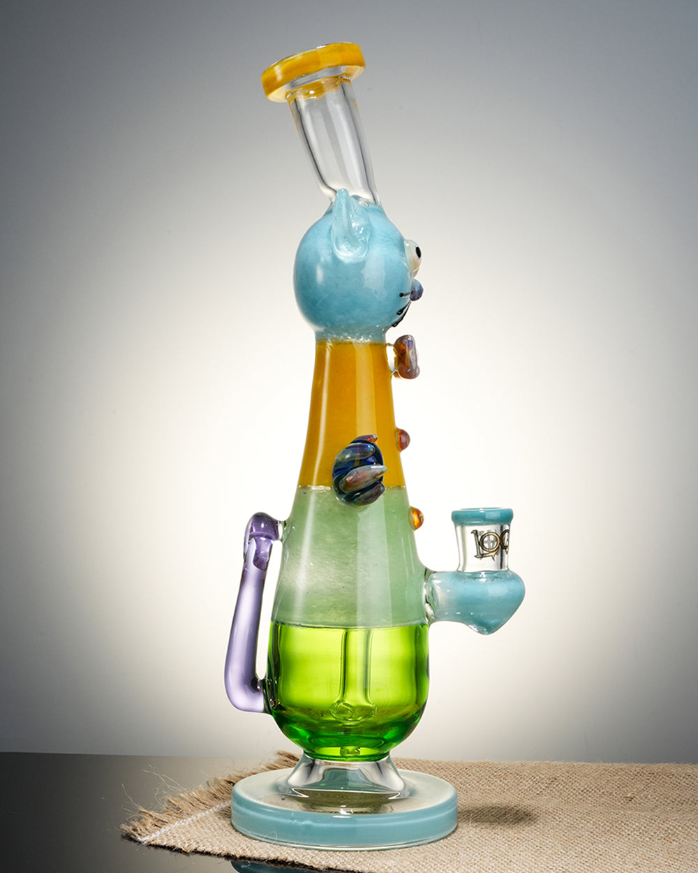 Lookah Bong 12" Cool Top Hat Cat Bong