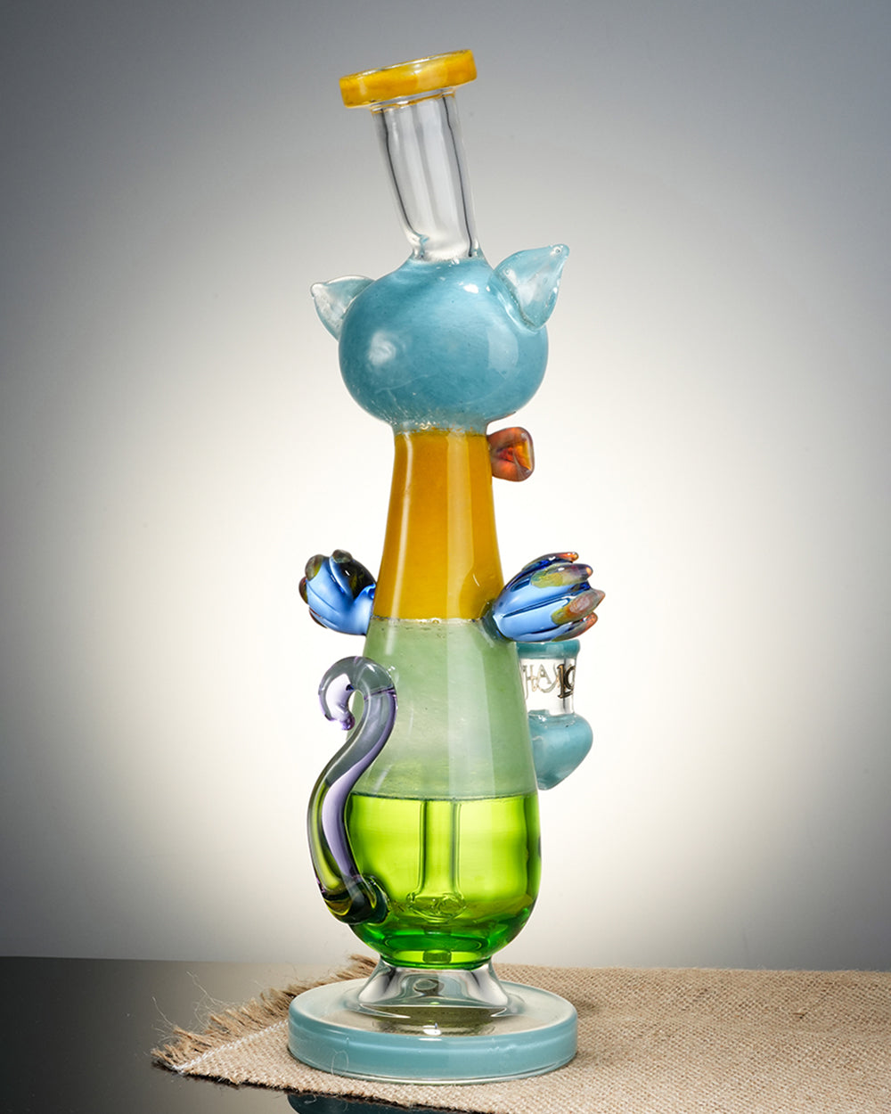 Lookah Bong 12" Cool Top Hat Cat Bong