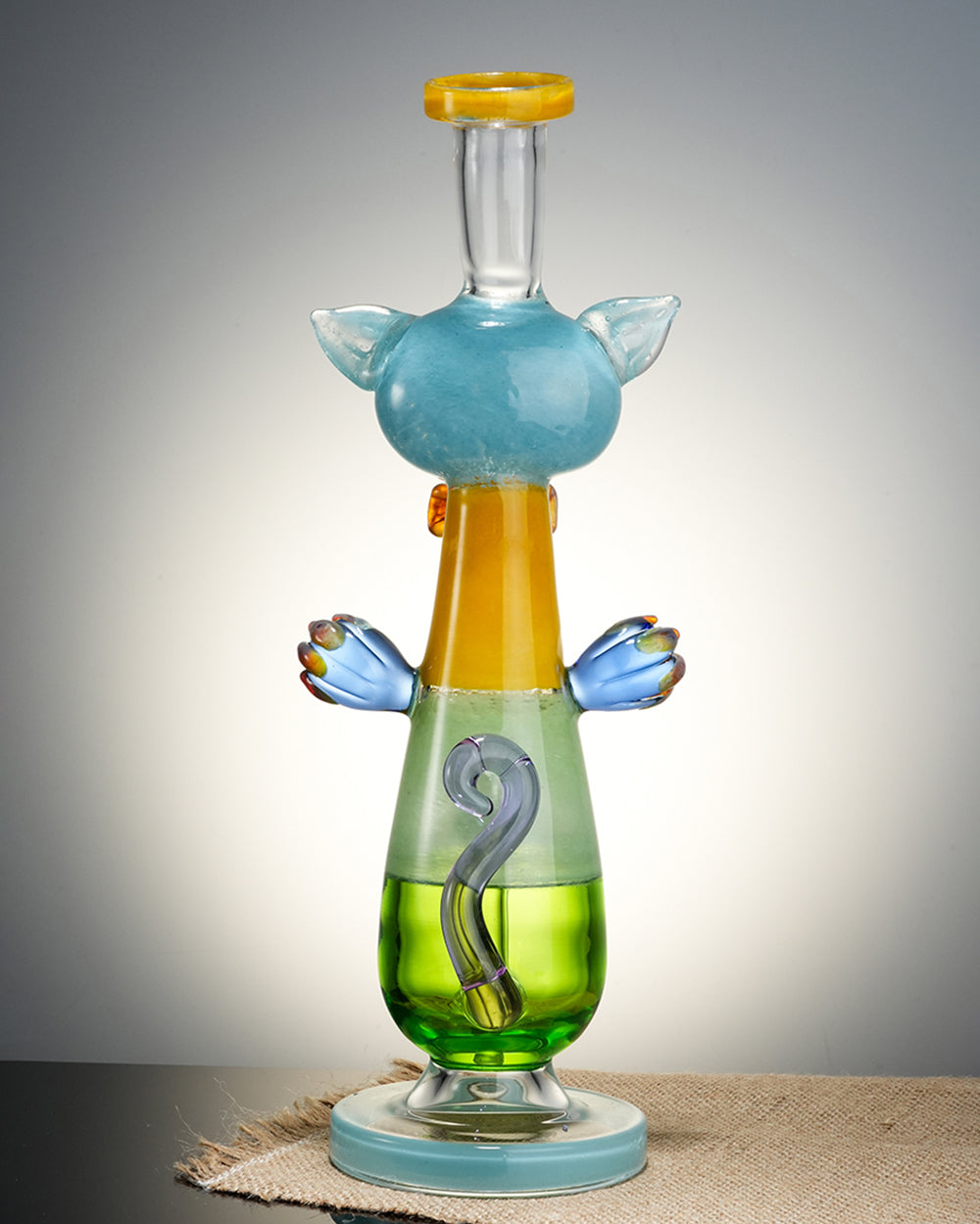 Lookah Bong 12" Cool Top Hat Cat Bong