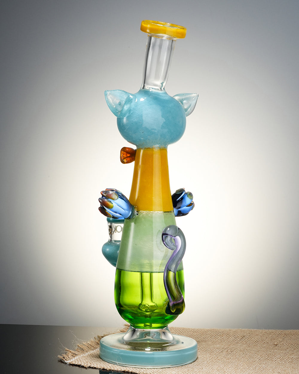 Lookah Bong 12" Cool Top Hat Cat Bong
