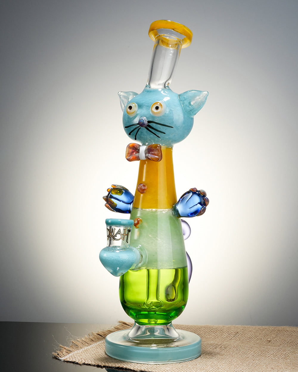 Lookah Bong 12" Cool Top Hat Cat Bong